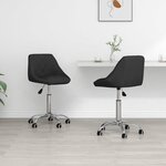 vidaXL Chaises à manger pivotantes lot de 2 noir similicuir