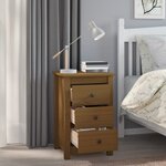 vidaXL Tables de chevet 2 Pièces Marron miel 40x35x61 5 cm Pin solide