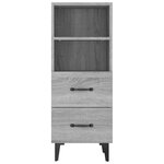 vidaXL Buffet Sonoma gris 34 5x34x90 cm Bois d'ingénierie