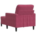 vidaXL Fauteuil avec repose-pied Rouge bordeaux 60 cm Velours