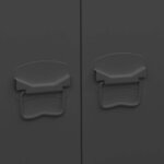 vidaXL Garde-robe industrielle Noir 90x50x180 cm Métal