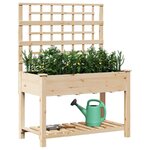 vidaXL Cache-pot de jardin avec étagère Beige 115 x 60.5 x 153 cm