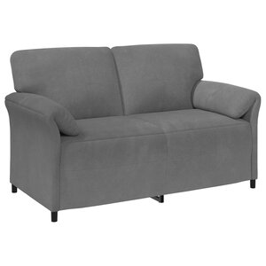 vidaXL Sofa 2 places Gris foncé 158 x 83 x 95 cm Velours