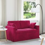 vidaXL Canapé Bordeaux 138 x 78 x 80 cm Velours