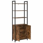 vidaXL Bibliothèque Chêne fumé 60 x 24 x 161 cm Bois d'ingénierie