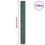 vidaXL Membrane anti-mauvaises herbes vert 1x150 m PP