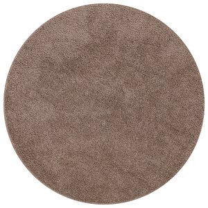 Tapis shaggy vidaXL avec dos en latex Marron ø90 cm
