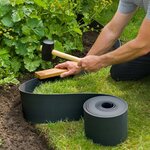 Nature Chevilles d'ancrage de jardin 10 Pièces Noir
