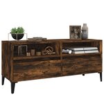 vidaXL Meuble TV chêne fumé 100x34 5x44 5 cm bois d'ingénierie