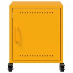 vidaXL Tables de chevet 2 Pièces jaune moutarde 36x39x43 5 cm acier