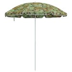 Parasol de plage vidaXL avec poteau en aluminium Camouflage 240 cm
