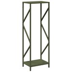 vidaXL Portant de bois chauffage vert olive 34x25x100 cm