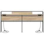 vidaXL Tête de lit de rangement Chêne sonoma 200 cm Bois d'ingénierie
