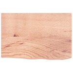 vidaXL Étagère de vasque murale acier et bois de chêne massif