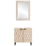 vidaXL Ensembles de salle de bain avec stockage Finition Lavage Blanc