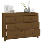 vidaXL Armoire latérale Marron Miel 100x40x72 cm Bois de pin massif