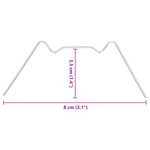vidaXL Clips pour serre 50 Pièces type W acier galvanisé