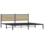 vidaXL Cadre de lit en métal sans matelas chêne sonoma 200x200 cm