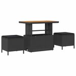 vidaXL Ensemble de canapé de jardin 12 Pièces Noir Poly rotin