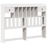vidaXL Lit bibliothèque sans matelas blanc 140x200 cm bois pin massif
