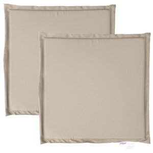 vidaXL Coussins de siège de jardin lot de 2 taupe 45x45x2 cm carré