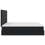 VidaXL Cadre de lit ottoman avec matelas noir 180x200cm velours