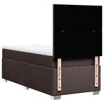 vidaXL Sommier à lattes de lit avec matelas Marron foncé 90x200 cm