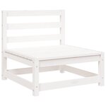 vidaXL Salon de jardin 5 Pièces blanc bois massif de pin