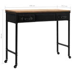 vidaXL Table console MDF et bois de sapin 100 x 33 5 x 80 cm