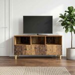 vidaXL Meuble TV 102 x 34 5 x 50 cm Bois ancien Bois d'ingénierie