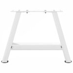 vidaXL Pieds de table basse en forme de A 2 pièces Blanc 30 x (30-31) cm Acier