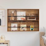 vidaXL Étagère à magazines avec étagère Bois ancien 100 x 12 x 70 cm