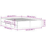 vidaXL Cadre de lit avec tiroirs sans matelas chêne marron 120x190 cm