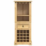 vidaXL Casier à vin Corona 56x35x134 5 cm bois massif de pin