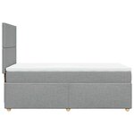 vidaXL Sommier à lattes de lit avec matelas Gris clair 100x200cm Tissu