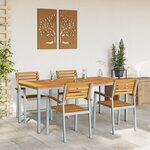 vidaXL Ensemble de salle à manger de jardin 5 pièces en bois d'acacia et métal