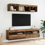vidaXL Meuble TV mural Bois Ancien 80 x 30 x 40 cm Bois d'ingénierie