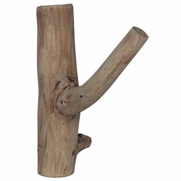 vidaXL Crochet Marron 4 x 4 x 14 cm Bois Recyclé Solide