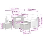vidaXL Ensemble de canapé de jardin 8 Pièces Beige et Gris clair