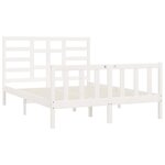 vidaXL Cadre de lit sans matelas blanc 160x200 cm bois de pin massif