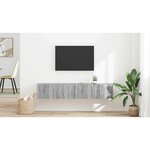 vidaXL Meuble TV mural 2 Pièces Gris Sonoma 60 x 31 x 29.5 cm