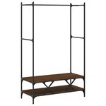 vidaXL Porte-vêtements avec étagères chêne marron bois d'ingénierie