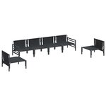 vidaXL Ensemble de canapé de jardin 6 Pièces Anthracite Acier