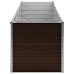 vidaXL Lit surélevé de jardin Marron 320x80x77 cm Acier galvanisé