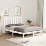 vidaXL Cadre de lit sans matelas blanc 120x200 cm bois massif