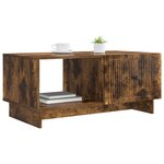 vidaXL Table basse Chêne fumé 90 x 50 x 40 cm Bois d'ingénierie