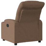 vidaXL Fauteuil inclinable électrique Marron Tissu