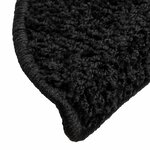 vidaXL Tapis d'escalier 30 pièces 56 x 17 x 3 cm Noir Demi-rond