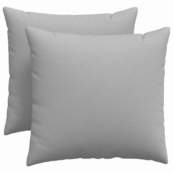 vidaXL Coussins de canapé 2 pc tissu Gris nuage 50 x 50 cm