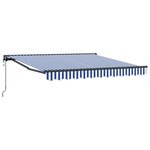 vidaXL Cadre d'auvent Bleu et Blanc 300 x 250 cm
